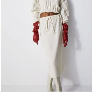 Zara Midi Cream Skirt